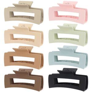 Large Matte Hair Claw Clips Strong Hold Non-Slip Chic Minimal Everyday